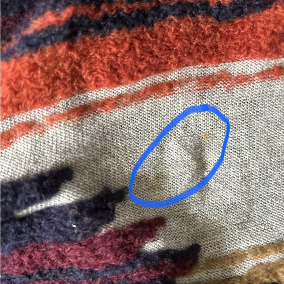 Lucky Brand Aztec Cardigan sweater waterfall style open front size L - Picture 15 of 15